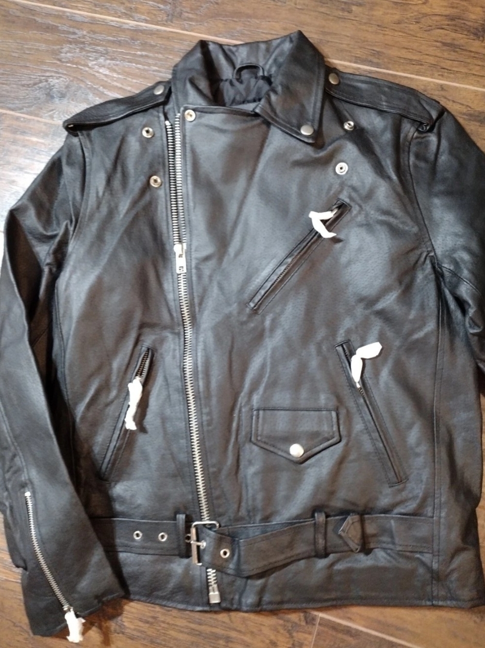 Excelled Classic Black Leather Motorcycle Jacket - Men's